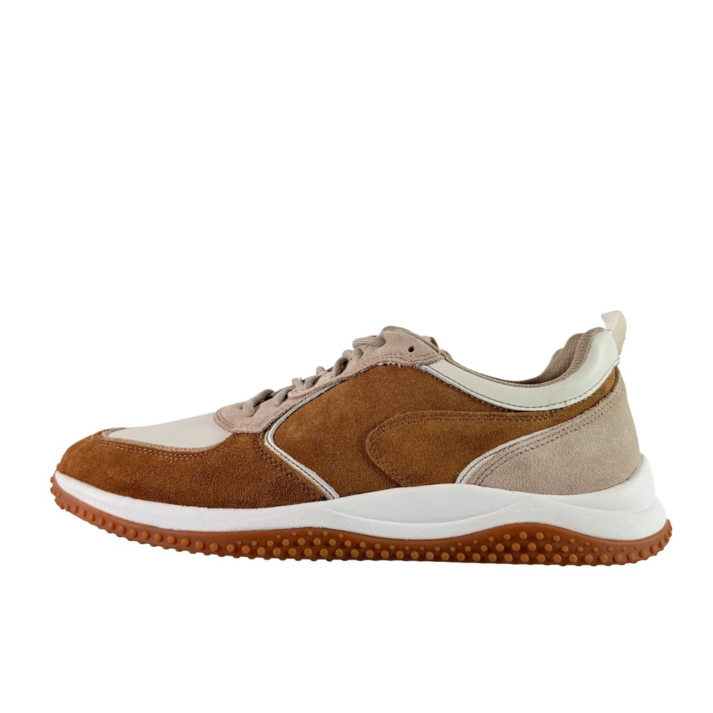Clarks Men's Puxton‎ Run Suede Sneakers Dark Tan Combi 10.5 M New
